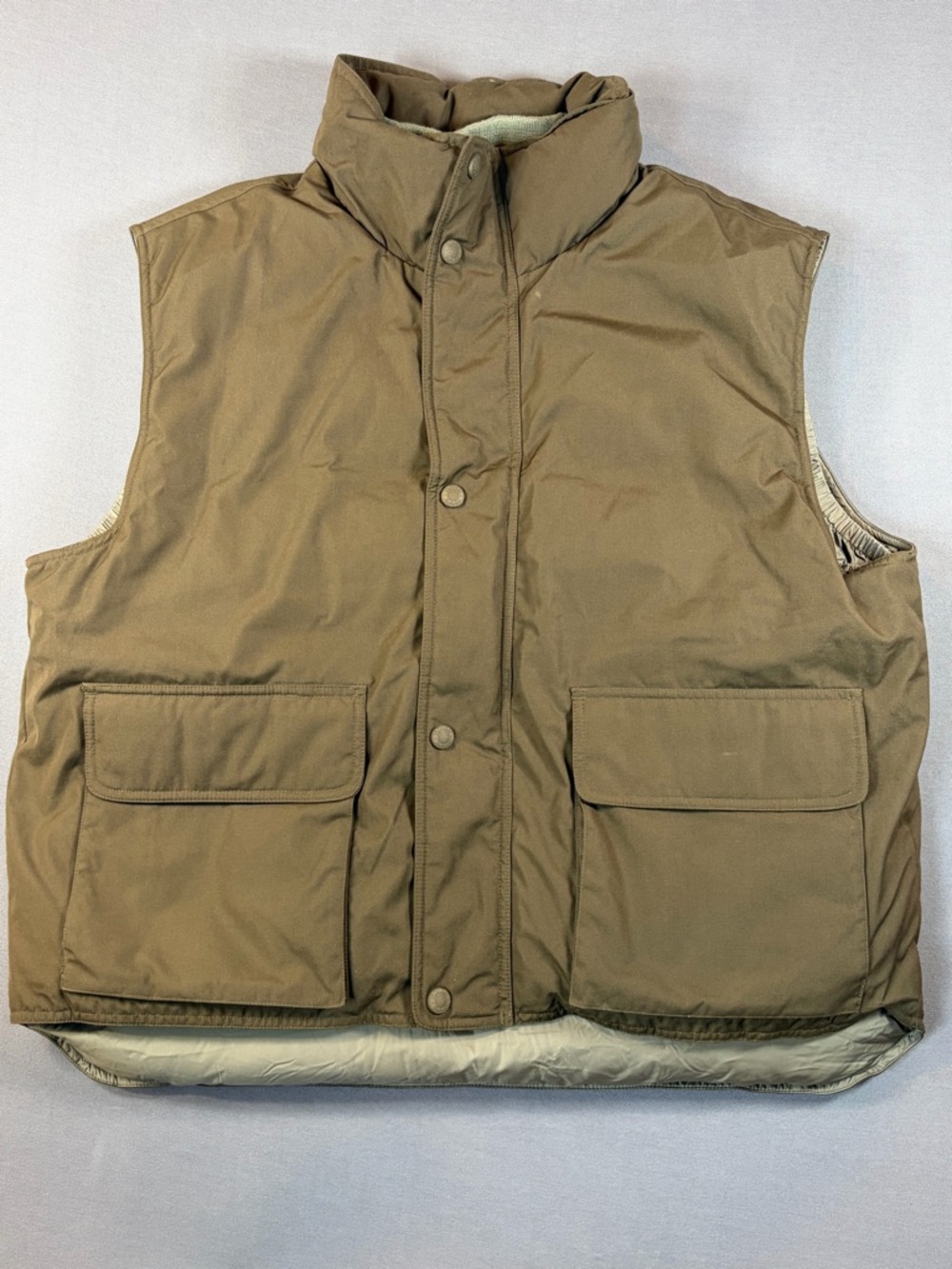 Cabela’s Goose Down Vest XL Brown Puffer Outdoor Workwear